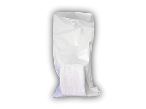 10 Stück 60 x 100 cm PP Polyäthylen Gewebesäcke Weiß PP Beutel Paketabfall Entsorgung (10) von Plast