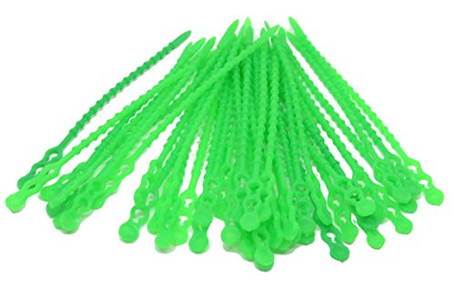 Unbekannt 100 Stück Blitzbinder Kugelbinder Knotenbinder wiederlösbar 3,5x120mm (Grün) von Unbekannt