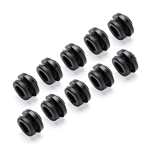 10x Tüllen Durchgangstülle Kabeltülle Gummitülle Kabeldurchführung PVC Leuchten (10mm schwarz) von ORION LIGHTSTYLE