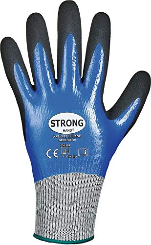 12 Paar Schnittschutzfaser/Nitril-Handschuhe Delano Level 5 Größe 9 von Unbekannt