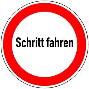 1569. Schritt fahren - ALU "SCHRITT FAHREN" - 400mm von werkstatt-king