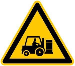 Dreifke® Warnschild, Achtung! Staplerverkehr! - praxisbewährt Kunststoff 40 von Folienwerkstatt