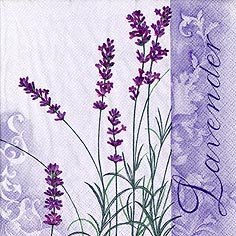 20 Papierservietten, Lavendel Motiv, lilafarben, 33x33cm 20 Papierservietten, Lavendel Motiv, lilafarben, 33x33cm von Unbekannt