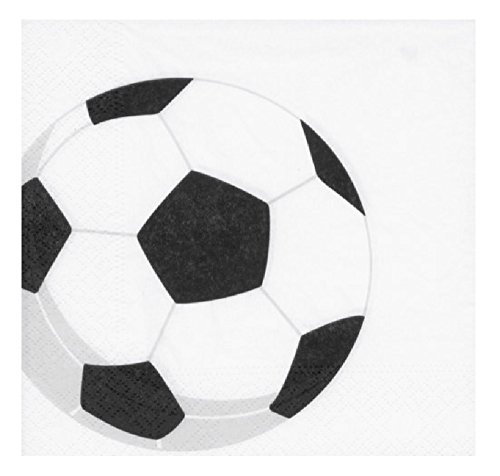 20 Servietten, 3-lagig 1/4-Falz 33 cm x 33 cm"Soccer" von PAPSTAR