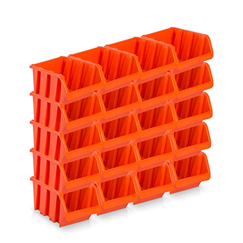 20 Stück Sichtlagerboxen Größe 6 - rotbraun (39 x 24 x 18 cm) von Unbekannt