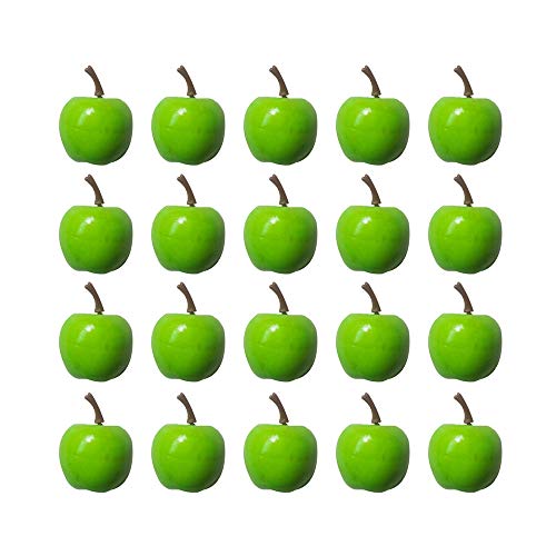 20 künstliche Apfel, Mini-Kunstfrüchte, realistisch, grün, Apfel, Party, Hochzeit, Dekoration, Mini festlich, Dekoration für Zuhause, kreativ und nützlich von Unbekannt