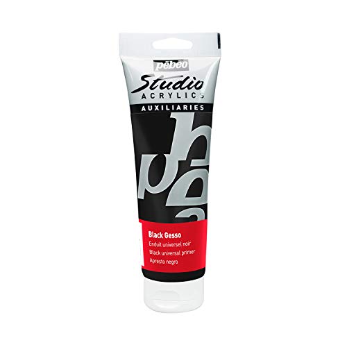 Pébéo Studio Acryl 250 ML Gesso Schwarz, (1er Pack), 250 von PEBEO