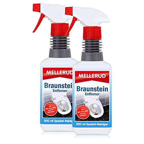 2x MELLERUD Braunstein Entferner 0,5 L Set WC-Becken Urinale Badewannen von Mellerud