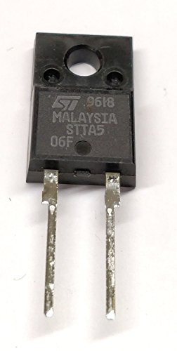 3 Stück STTA506F | TURBOSWITCH ultrafast high voltage DIODE | 5A | 600V | 20ns | STMicroelectronics | ISOWATT220AC Gehäuse von Unbekannt