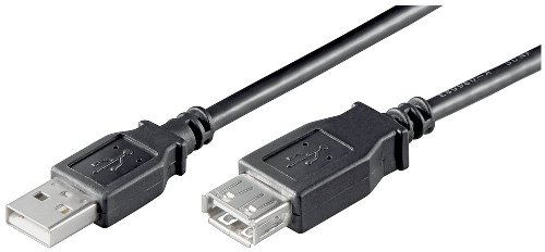 3 Stück Wentronic USB 2.0 Verlängerung (A-Stecker auf A-Buchse) schwarz 3m von Unbekannt