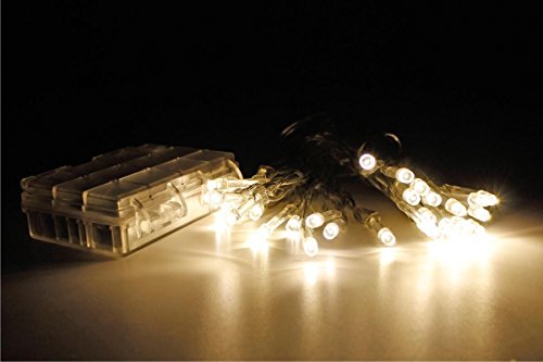 30er LED Batterlichterkette warmweiß Innen und Außenbereich Lichterkette Beleuchtung Deko Zeitschaltuhr Timerfunktion Batteriebetrieb von LINDER