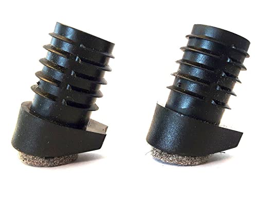 4 St. Stuhlgleiter mit Filz und Stapelschutz, für Runde schrägstehende Stuhlbeine mit Rohrwandstärke 1,5-2 mm, Schräge 12-18°, Rohraussendurchmesser 20 mm von Unbekannt