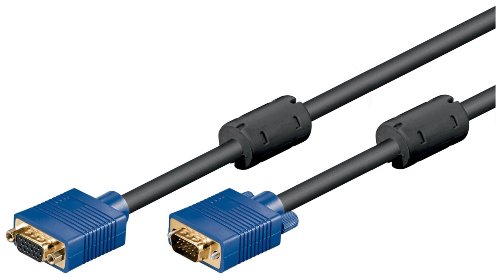 4 Stück Wentronic Monitorverlängerung (15-polig HD Stecker auf 15-polig HD Buchse, XGA, SVGA) 1,80m schwarz von Unbekannt