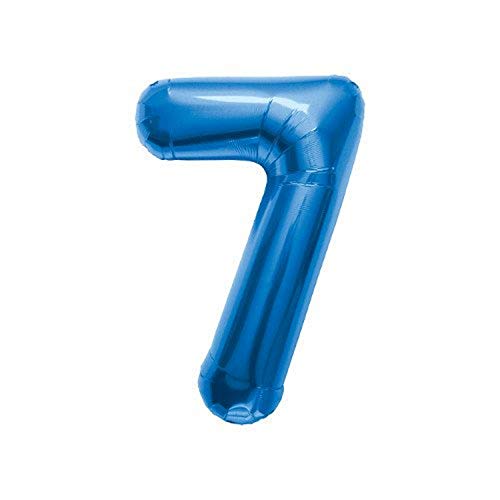 40 Zentimeter gefüllt Luft Zahl 7 blau Folienballon (nicht aufgeblasenen) von Unbekannt
