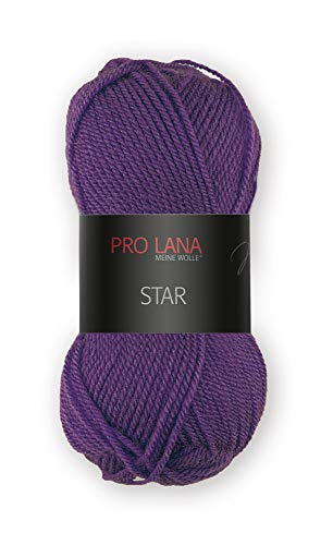 50 g Pro Lana Star, Fb. 48 dunkellila, ca. 135 m Lauflänge, 100% Polyacryl von Prolana