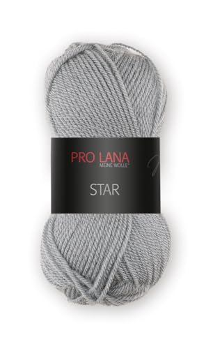 50 g Pro Lana Star, Fb. 95 grau, ca. 135 m Lauflänge, 100% Polyacryl von PRO LANA