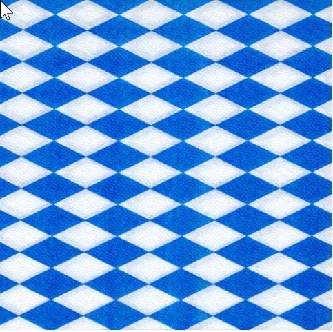 Unbekannt 500 Papier Servietten 1lg.1/4 Falz 33x33cm Bayrisch Blau Bayern Raute Oktoberfest von Unbekannt