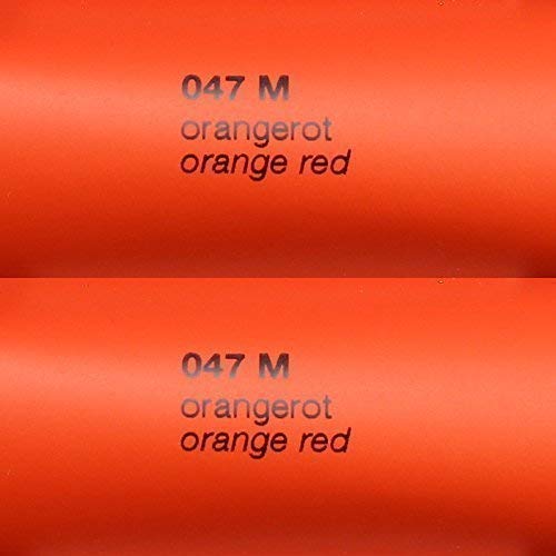 6,03€/m² Rapid Teck® Matt Folie - 047 Orange Rot - Klebefolie - 5m x 63cm - Folie Matt Plotterfolie - Klebefolie selbstklebend - auch als Moebelfolie -Dekofolie von Oracal