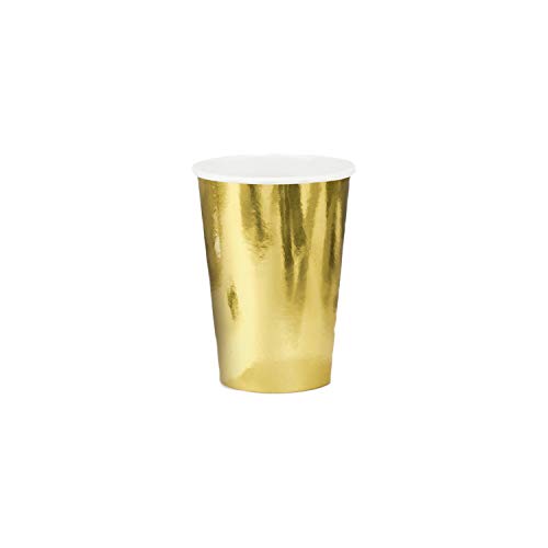 6 Pappbecher in gold, glänzend | 220ml | Silvester | Hochzeiten | Weihnachten von Unbekannt