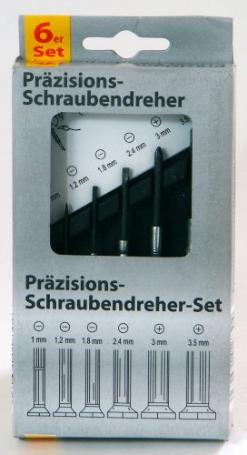 Unbekannt 6er Feinmechaniker- Uhrmacher-Set Präzisions-Schraubendreher von Unbekannt