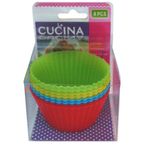 8 Stück Muffin Kuchenformen rund Silikon Cupcake Form, Backform - Muffinsförmchen, 1047 von Unbekannt