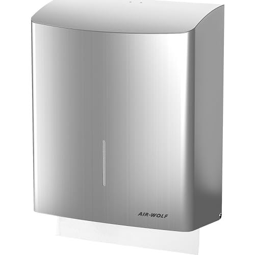 AIR-WOLF Papiertuchsp., Edelstahl gebürstet, Serie Alpha von AIR-WOLF