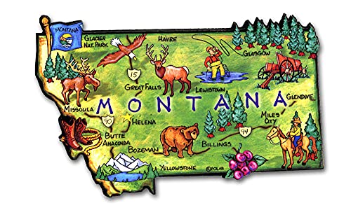 ARTWOOD MAGNET - MONTANA STATE MAP by Classic Magnets von Unbekannt