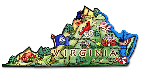 ARTWOOD Magnet - Virginia State MAP by Classic Magnets von Classic Magnets