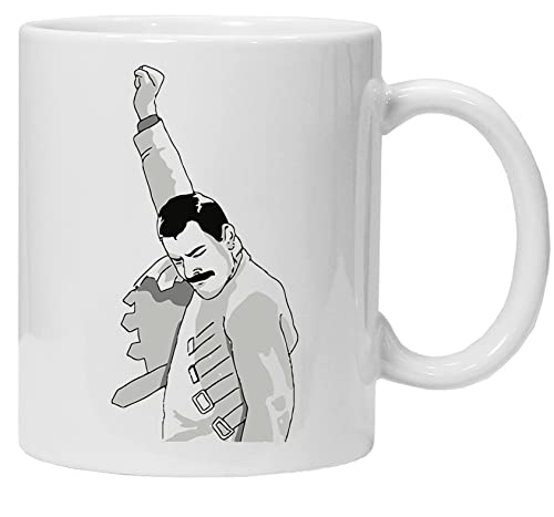 Acen Freddy Mercury, The Greatest' – lustige Tasse aus Keramik, 325 ml, ideal für Valentinstag, Ostern, Sommer, Weihnachten, Geburtstag, MUG962, Schwarz von Unbekannt