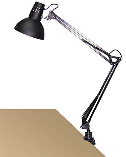 Allrounder Tisch- Klemmleuchte für Büro und Schreibtisch in schwarz E27 Fassung, Arm verstellbar Tischlampe Arbeitsplatzbeleuchtung von Unbekannt