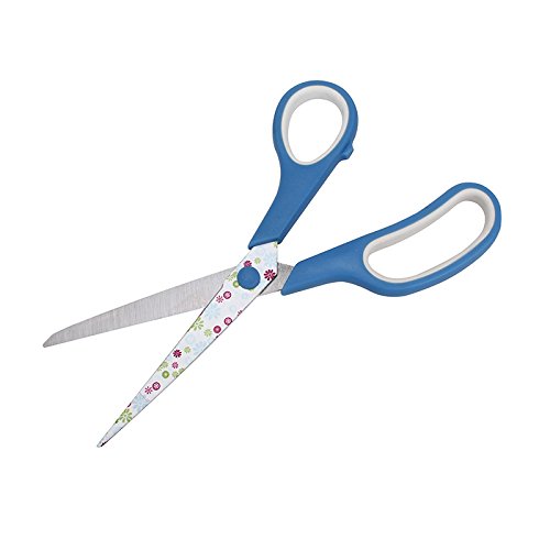 Allzweckschere mit Blumenmuster 8 1/2" 21cm (blau) von Unbekannt