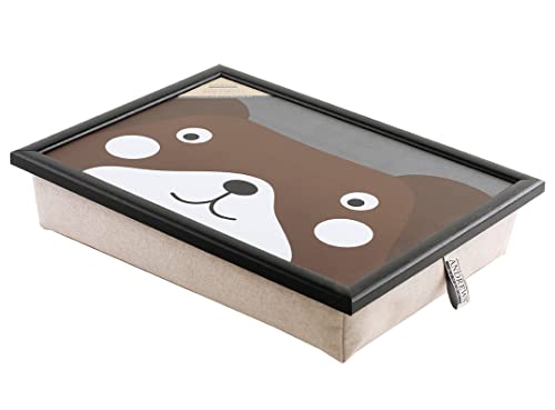 Andrew´s Knietablett Laptray mit Kissen Tablett für Laptop Happy Face Dog von Unbekannt