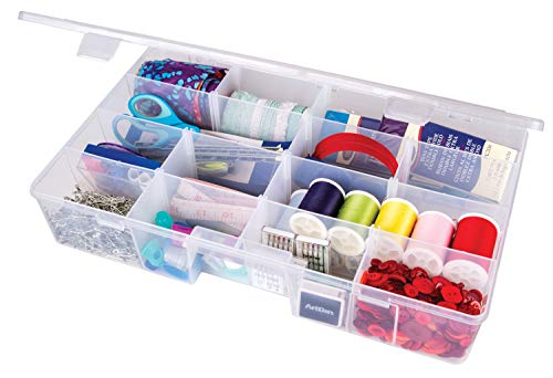 ArtBin 6980AG XL Solutions Box mit Trennwänden, Kunst-und Handwerks-Organizer, [1] Kunststoff-Aufbewahrungsbox, transparent, Polypropylen, 0, 15.25" x 8.88" von ArtBin