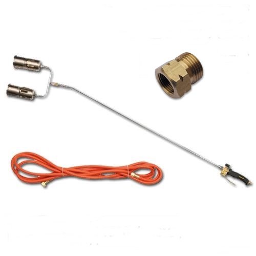 Aufschweißbrenner 2 Flammen Gasbrenner Unkrautvernichter Gaslötgerät Dachbrenner + Adapter von Unbekannt