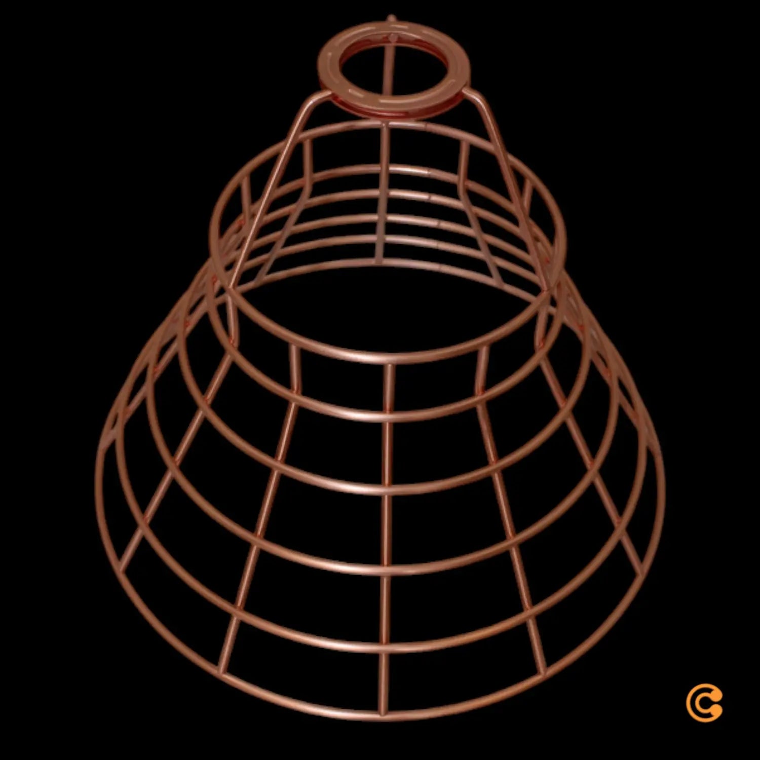 B-Ware Bell Light Pendelleuchte Lampenschirm Kupfer Metallkorb Siehe Text/Foto von Unbekannt