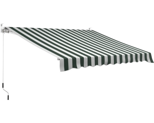 B-Ware Gelenkarmmarkise Sonnenschutz Markise 3x25 Stoff Gestreift Grün Weiß Geste77 von Unbekannt