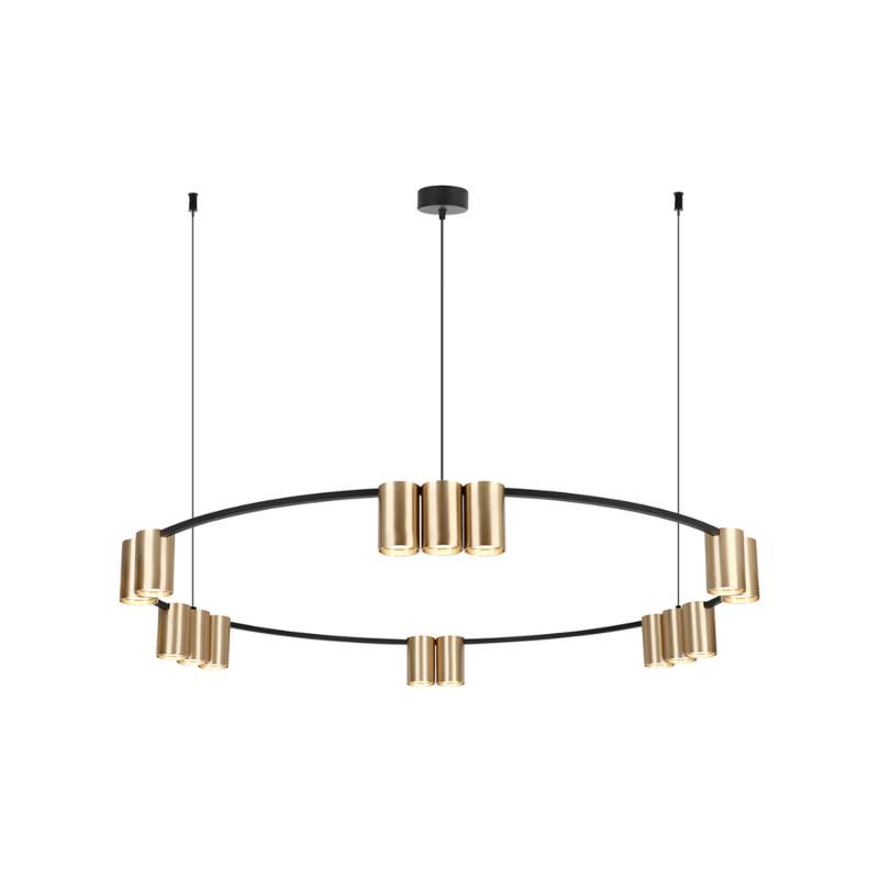 B-Ware Genesis Hängeleuchte Pendelleuchte Lampe Gu10 Decke Schwarz Gold Aluminium von Unbekannt