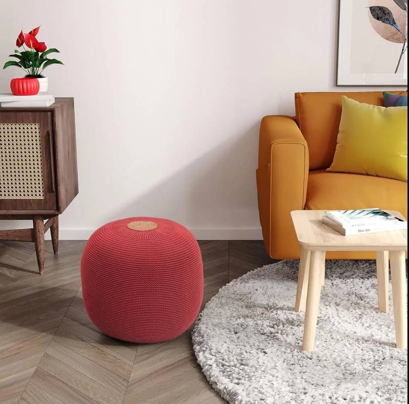 B-Ware Gozos Boho Pouf ø 40 Cm Hocker Sitzsäcke Strick Sitzhocker Rund Polsterhocke Rot B-Ware Gozos Boho Pouf ø 40 Cm Hocker Sitzsäcke Strick Sitzhocker Rund Polsterhocke Rot von Unbekannt