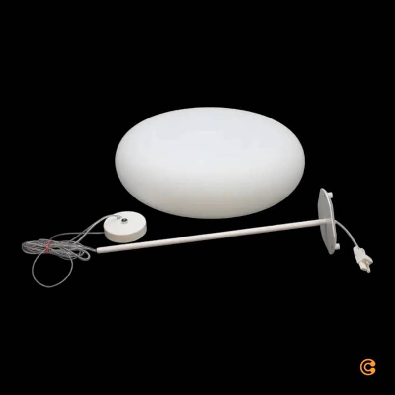 B-Ware Itka Hängeleuchte Pendelleuchte Weiß Glas ø 50 Cm Wohnraumbeleuchtung Weiß von Unbekannt