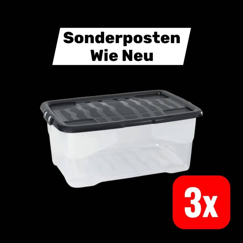 B-Ware Kunststoff Archivbox Aufbewahrungsbox 42 L Schwarz 60 X 40 X 25 Cm 3 Stück B-Ware Kunststoff Archivbox Aufbewahrungsbox 42 L Schwarz 60 X 40 X 25 Cm 3 Stück von Unbekannt