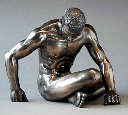 BODY TALK 74906 - male poses - Akt Skulptur - Athlet sitzend - Figur H 12.00 cm von Unbekannt