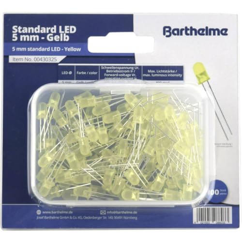 Barthelme LED-Sortiment Gelb Rund 5mm 800 mcd 35° 30mA 2V von Barthelme