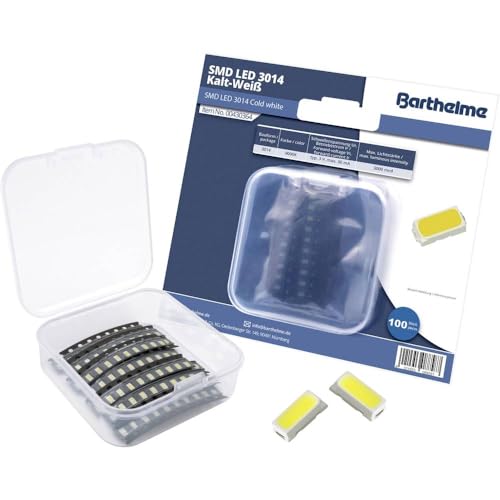 Barthelme SMD-LED-Set 3014 Kaltweiß 4500 mcd 120° 30mA 3V 100 St. Bulk von Barthelme