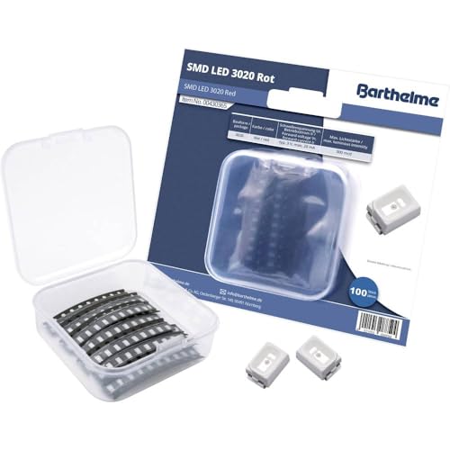 Barthelme SMD-LED-Set 3020 Rot 300 mcd 120° 20mA 3V 100 St. Bulk von Barthelme