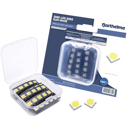 Barthelme SMD-LED-Set 5050 Kaltweiß 7000 mcd 120° 60mA 3V 100 St. Bulk von Unbekannt