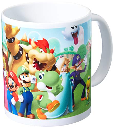 Nintendo Super Mario Mushroom Kingdom Ceramic Mug Kaffeetassen, Acrylic, Mehrfarbig, 1 Stück (1er Pack) von Pyramid International