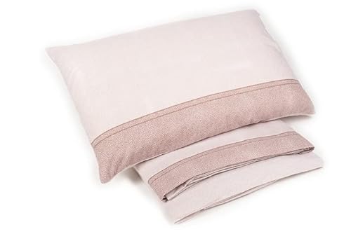 Bee Flanell-Bettwäsche-Set für Doppelbett, hergestellt in Italien (2P, sandfarben) von Bee