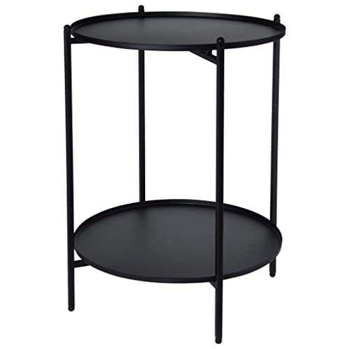 Beistelltisch rund 35cm H50cm Metall Schwarz Couchtisch Wohnzimmertisch Kaffeetisch von Unbekannt