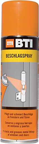 Beschlagspray - 400ml - Schmieren, Pflegen und Warten von Fenster- und Türbeschlägen, auch zum Warten und Schmieren von Metallteilen an Fahrrad, Moped und Motorrad von BTI