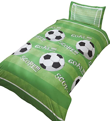 Rapport Goal Football Bettwäsche-Set für Einzelbett, Bettbezug und Kissenbezug von Rapport